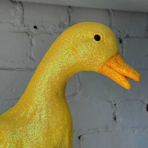 Ino Schaller Large Glitter Duck in Yellow