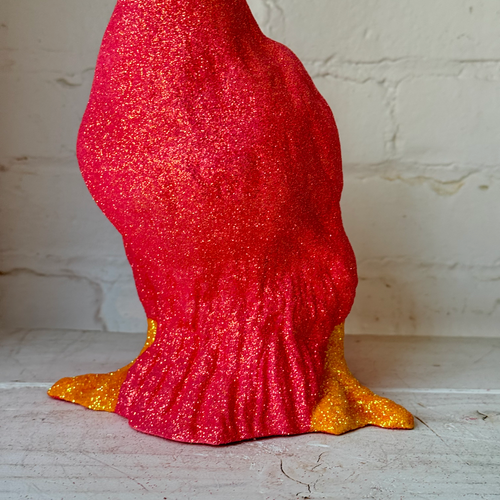 Ino Schaller Large Glitter Duck in Hot Pink