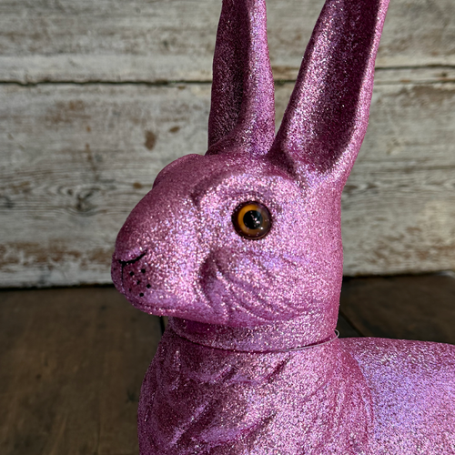 Ino Schaller Extra-Large Glitter Bunny Candy Container in Lilac