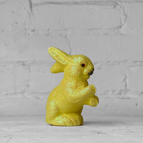 Ino Schaller Extra-Small Sitting Glitter Bunny in Yellow