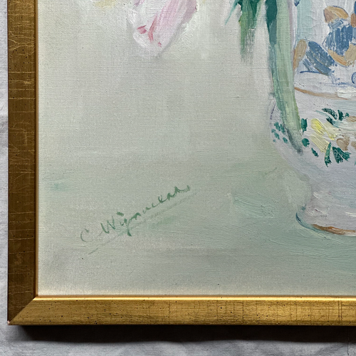 Mid 20th-century Dutch Floral Still Life in Gilt Frame