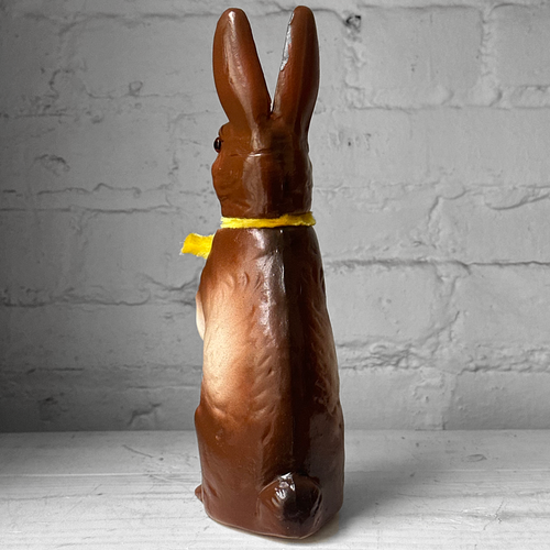 Papier-Mâché Large Upright Rabbit with Yellow Neck Tie