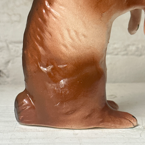 Papier-Mâché Large Upright Rabbit with Red Neck Tie