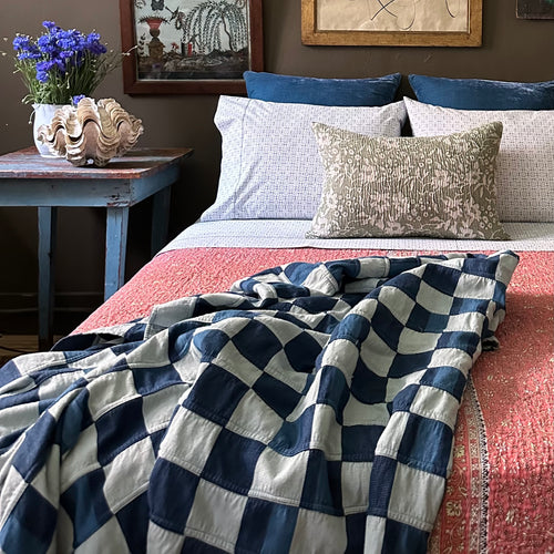 Custom Indigo Bedcover