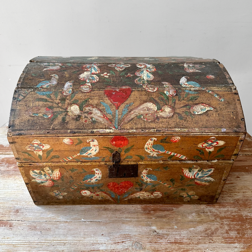 18th-Century French Painted Trunk