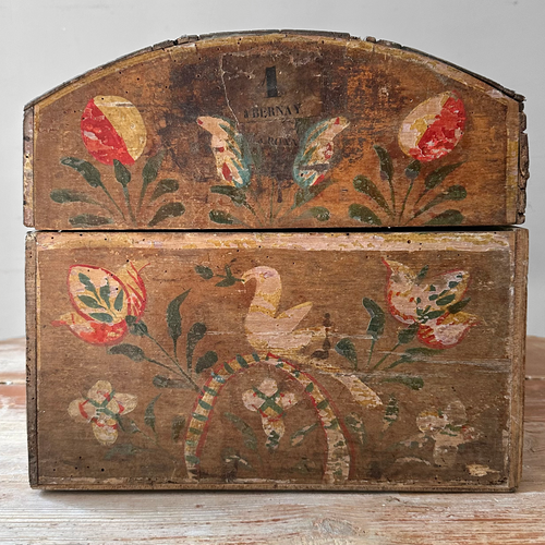 18th-Century French Painted Trunk