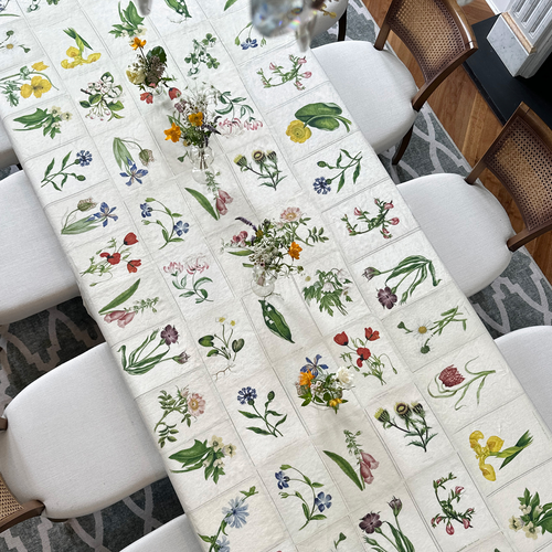 Summerill & Bishop x John Derian "Botanical Tiles" Tablecloth