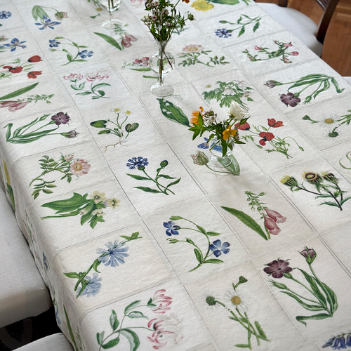 Summerill & Bishop x John Derian "Botanical Tiles" Tablecloth
