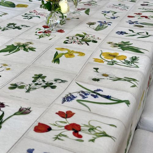 Summerill & Bishop x John Derian "Botanical Tiles" Tablecloth