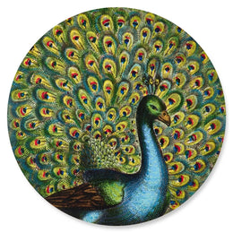 Summerill & Bishop x John Derian 'Peacock' Round Cork-Backed Placemat