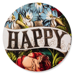 Summerill & Bishop x John Derian 'Happy' Round Cork-Backed Placemat