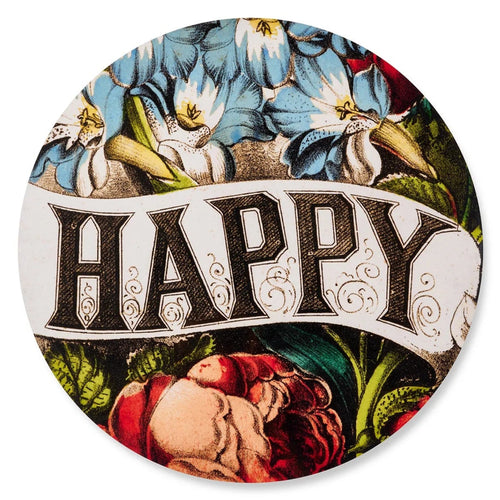 Summerill & Bishop x John Derian 'Happy' Round Cork-Backed Placemat