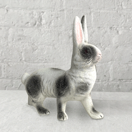 Papier-Mâché Black & White Walking Beaded Bunny