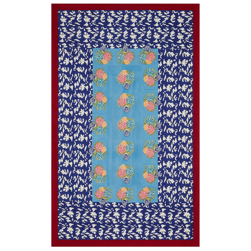 Lisa Corti X La Minervetta Blue Pot Sky Cotton Panel 180 x 270cm