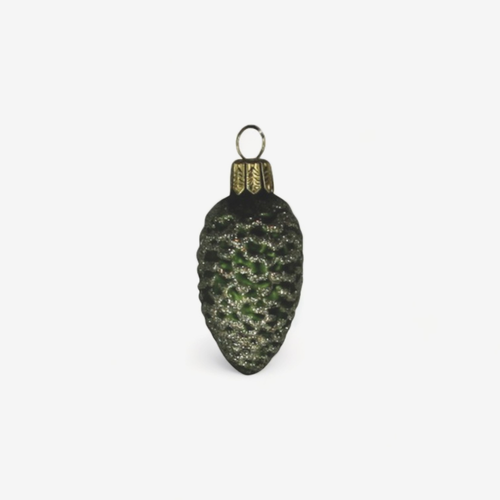 Mini Green Glitter Pine Cone Ornament