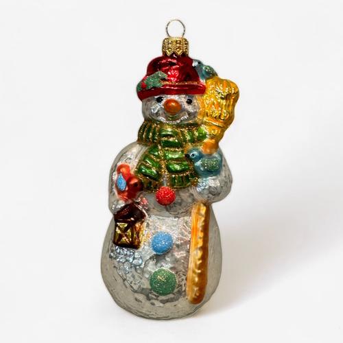 Snowman with Broom Ornament