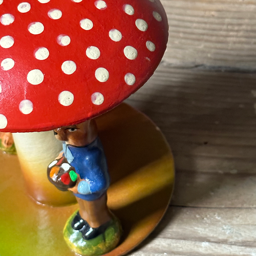 Ino Schaller Mushroom with Rabbits Candy Box