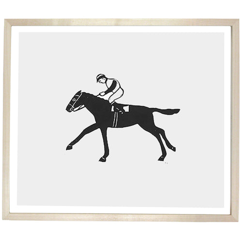 Racehorse with Jockey