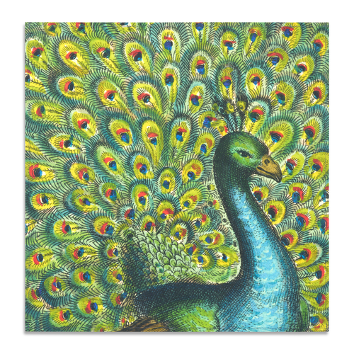Summerill & Bishop x John Derian "Peacock" Linen Napkin Set of 6