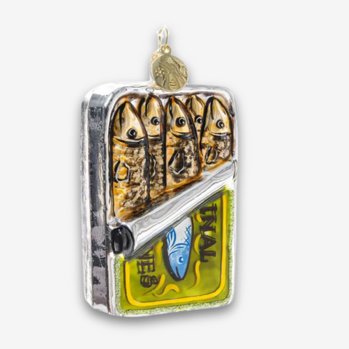 Golden Sardines Tin Ornament