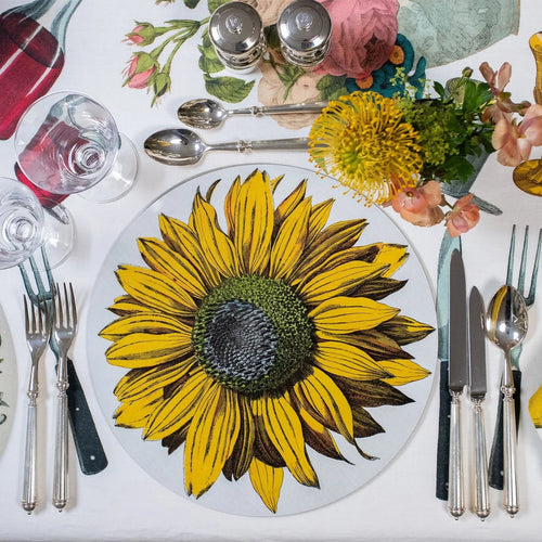 Summerill & Bishop x John Derian 'Sunflower' Round Cork-Backed Placemat