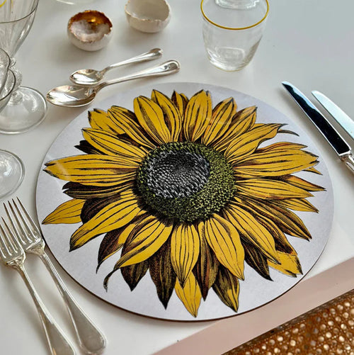 Summerill & Bishop x John Derian 'Sunflower' Round Cork-Backed Placemat