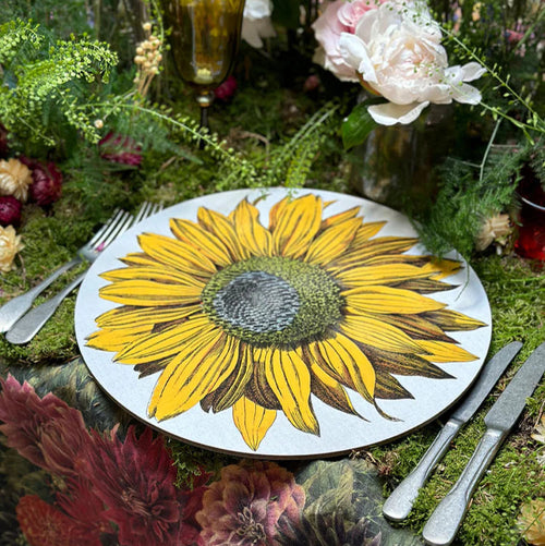 Summerill & Bishop x John Derian 'Sunflower' Round Cork-Backed Placemat