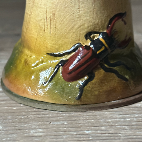 Papier-Mâché Brown Mushroom with Butterfly Candy Box