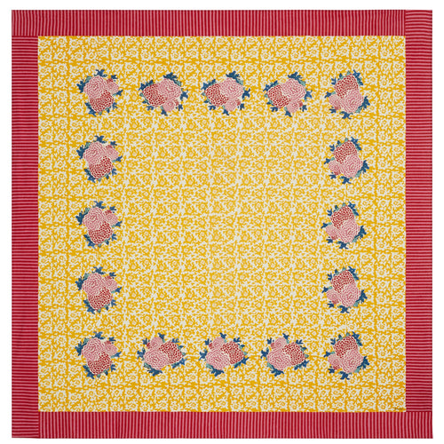 Lisa Corti Cotton Cloth in Arabesque Corolla Gold 250 x 270cm