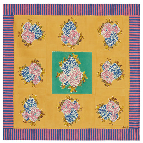 Lisa Corti Cotton Panel Cloth in Corolla Gold Veronese 220 x 220cm