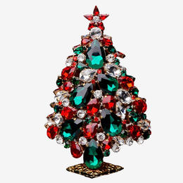 3D Rhinestone Crystal Christmas Tree in Festive Colors