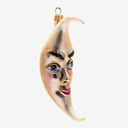Beige Crescent Moon Ornament