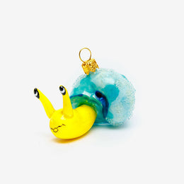Snail with Blue Shell Ornament