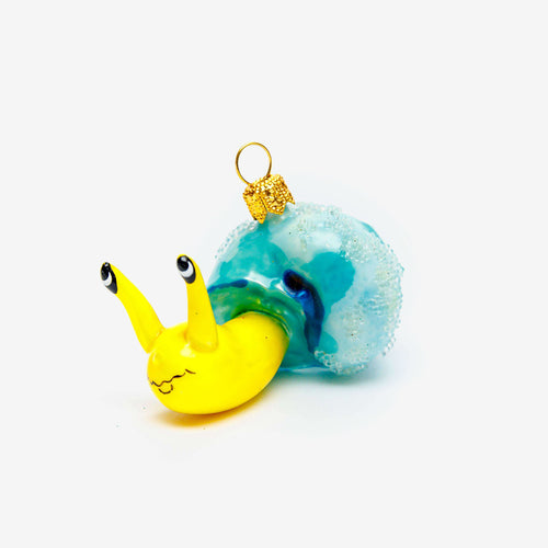 Snail with Blue Shell Ornament