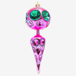 Pink & Green Fantasy Reflector Ornament