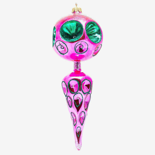 Pink & Green Fantasy Reflector Ornament