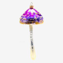 Yellow & Purple Mushroom Ornament