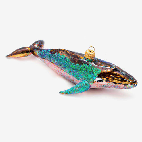 Dark Green Whale Ornament