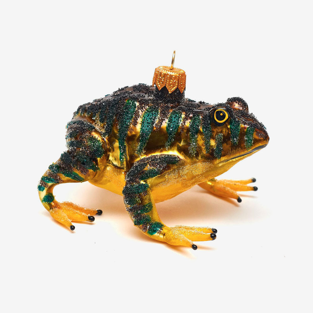 Yellow & Brown Frog Ornament