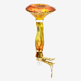 Yellow & Brown Mushroom Clip-On Ornament
