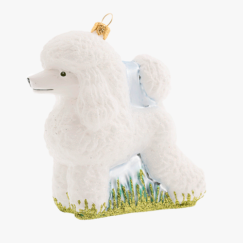 White Poodle Ornament
