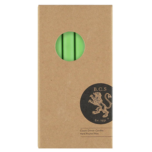 Set of 6 Candles in Grass Green