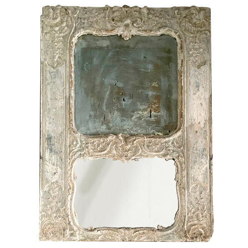 18th Century French Mirror with Painting