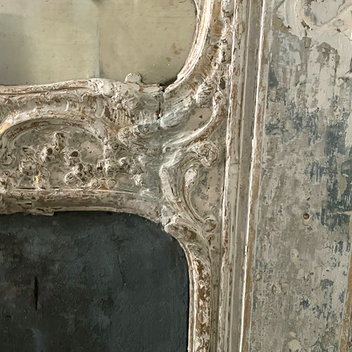 18th Century French Mirror with Painting