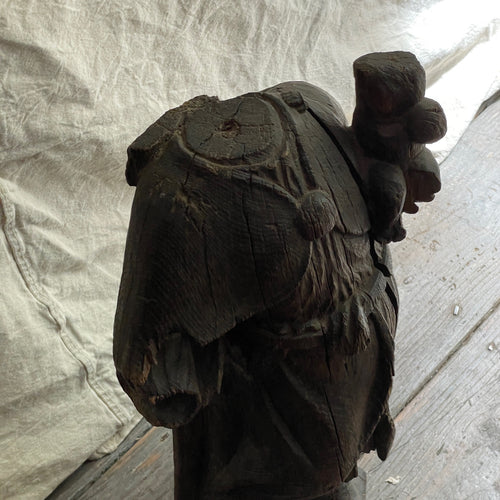 19th Century French Carved Wooden Figure