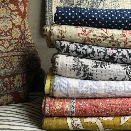 Indigo Swirl Newly Printed Queen Bedcover