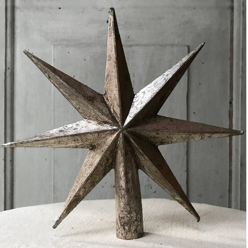 7 Point Antique Silver Tree Topper