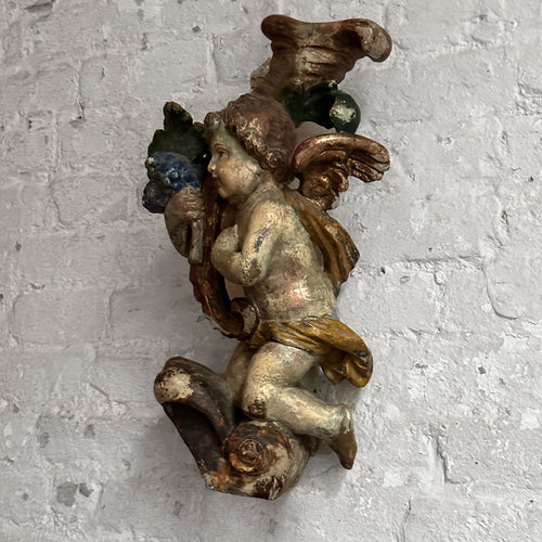 19th Century Italian Carved Angel