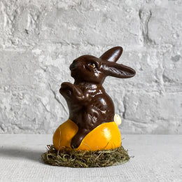 Papier Mâché Bunny on Egg