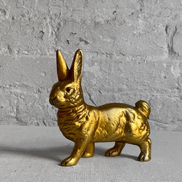 Papier Mâché Walking Gold Bunny